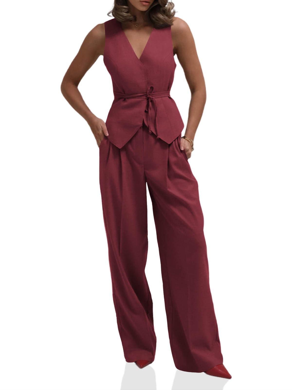 CONJUNTO DE DOS PIEZAS (CHALECON/PANTALON) CICY BELL