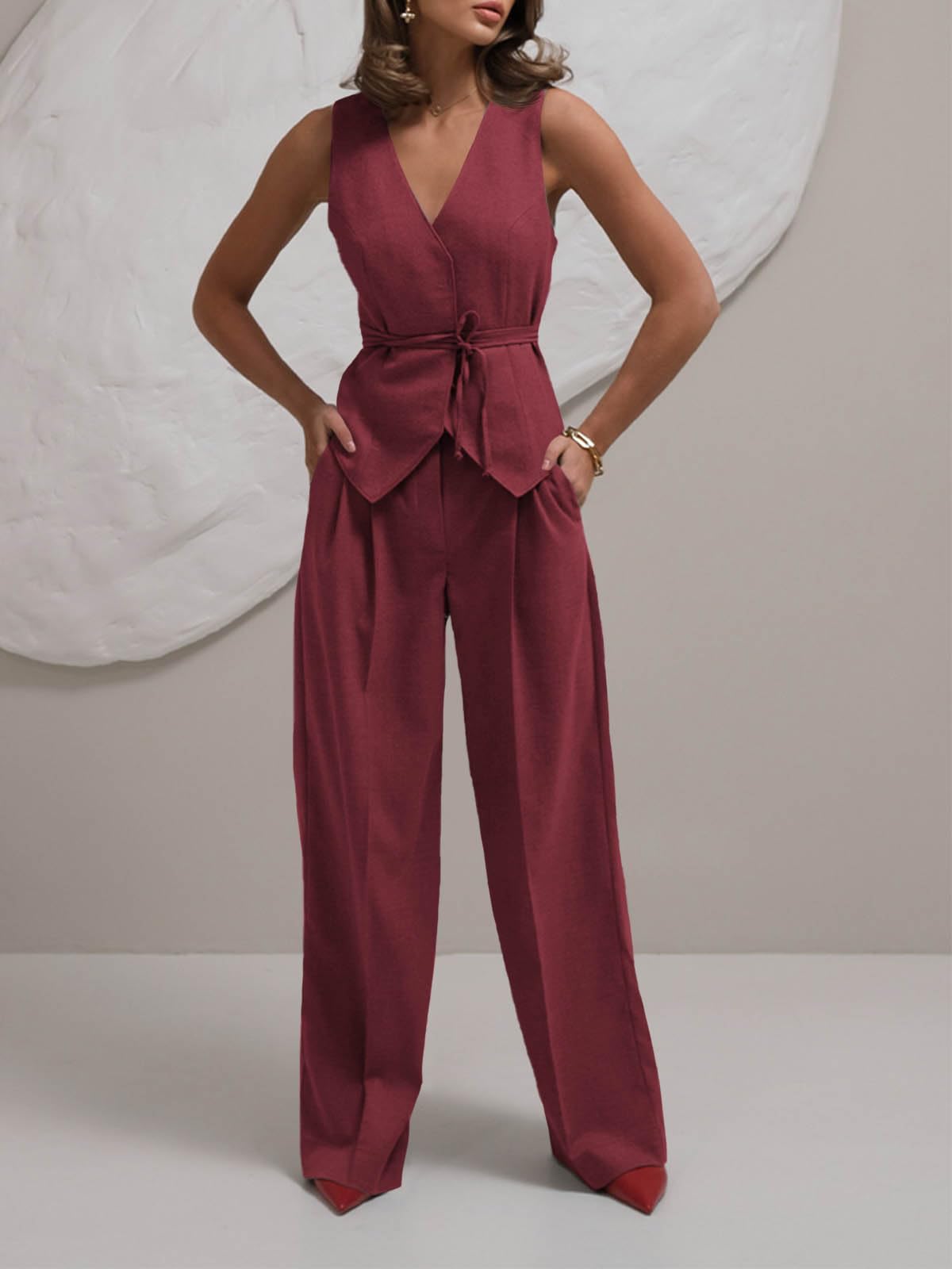 CONJUNTO DE DOS PIEZAS (CHALECON/PANTALON) CICY BELL