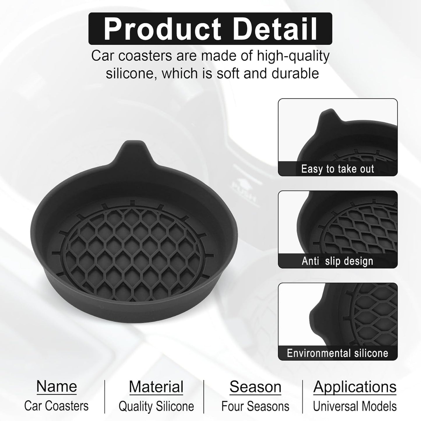 POSAVASOS DE SILICONA PARA AUTO