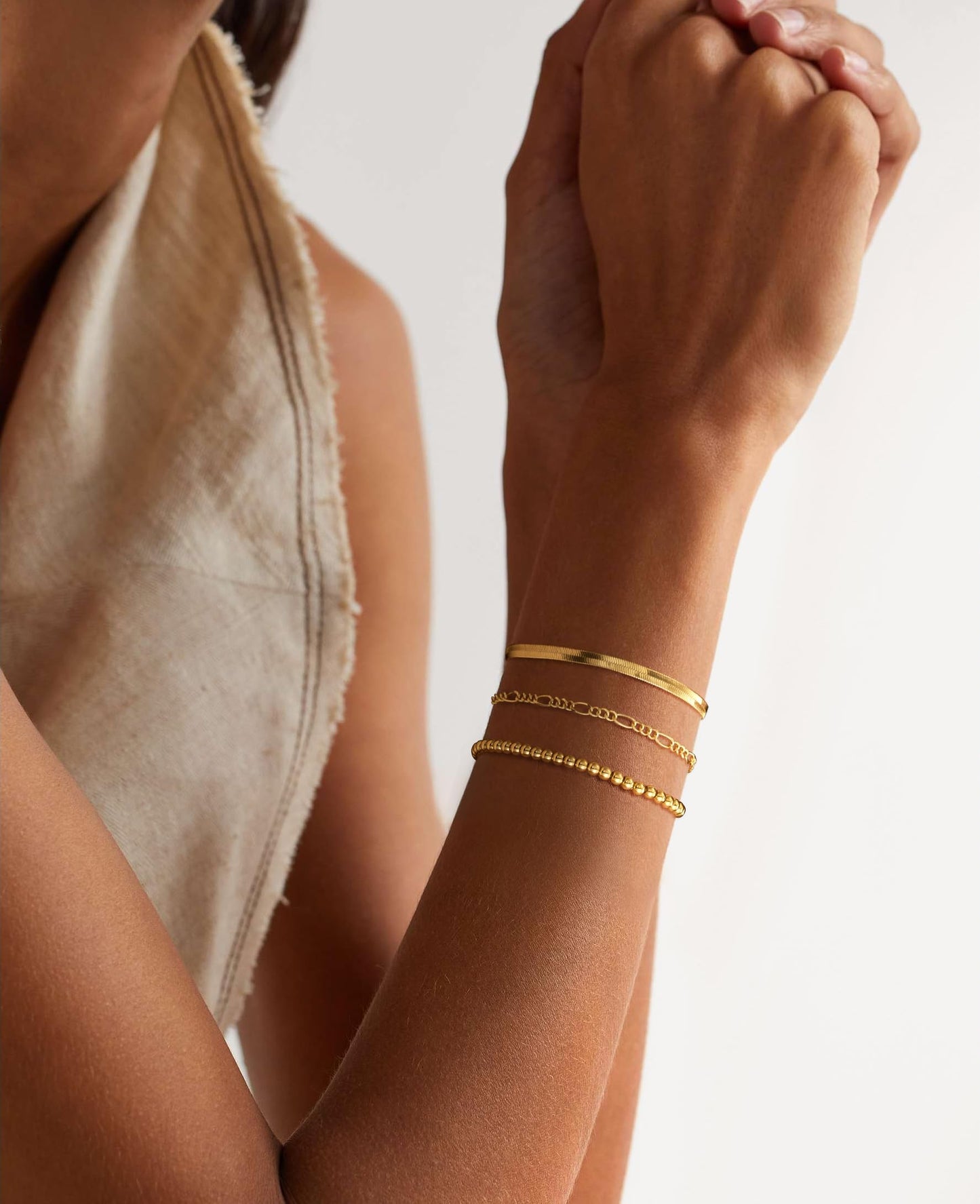 SET DE PULSERAS DEARMAY DAINTY 14K GOLD