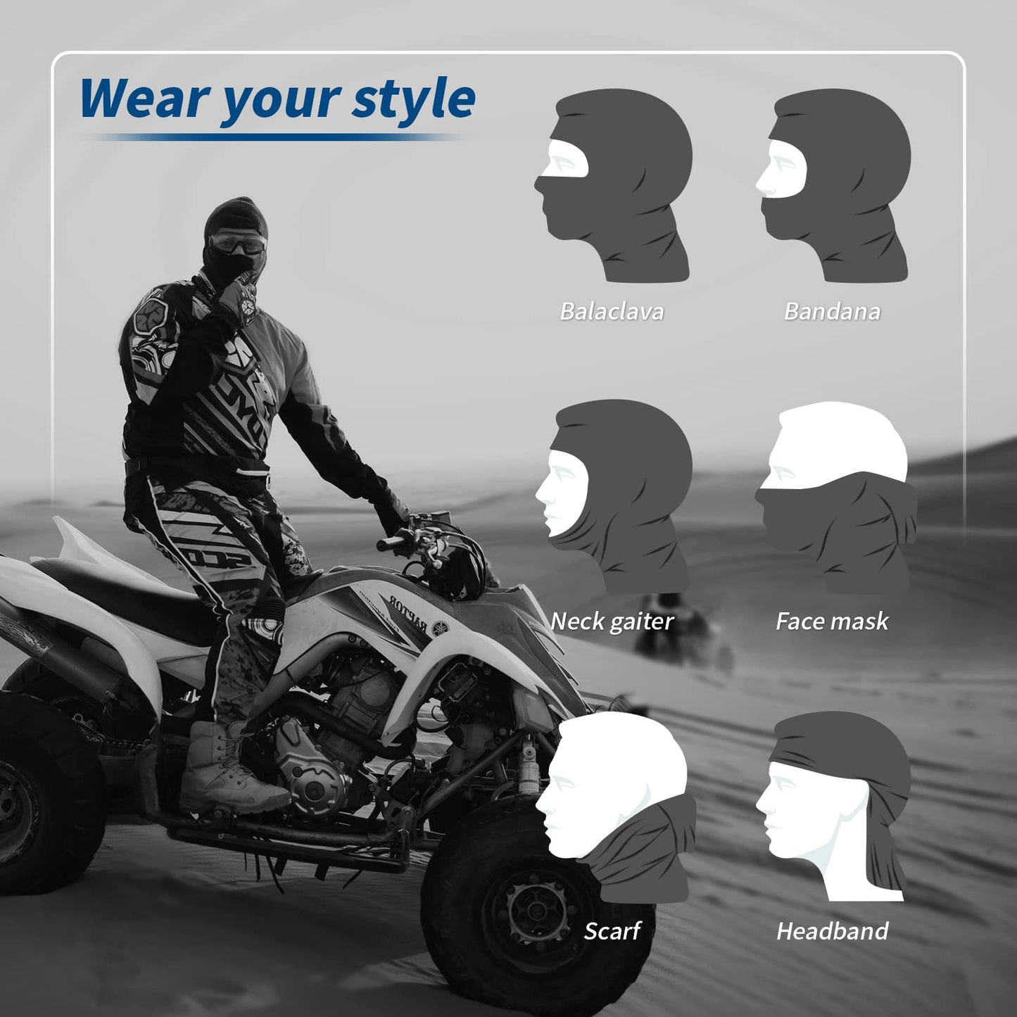 BALACLAVA YESLIFE UNISEX CON PROTECCION UV