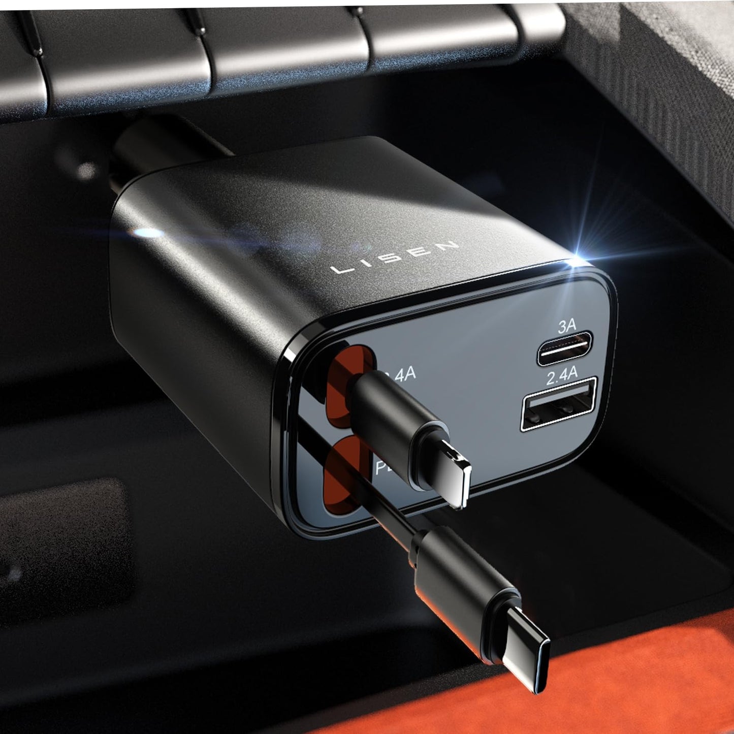 CARGADOR MULTIPLE RETRACTIL DE CARGA RAPIDA