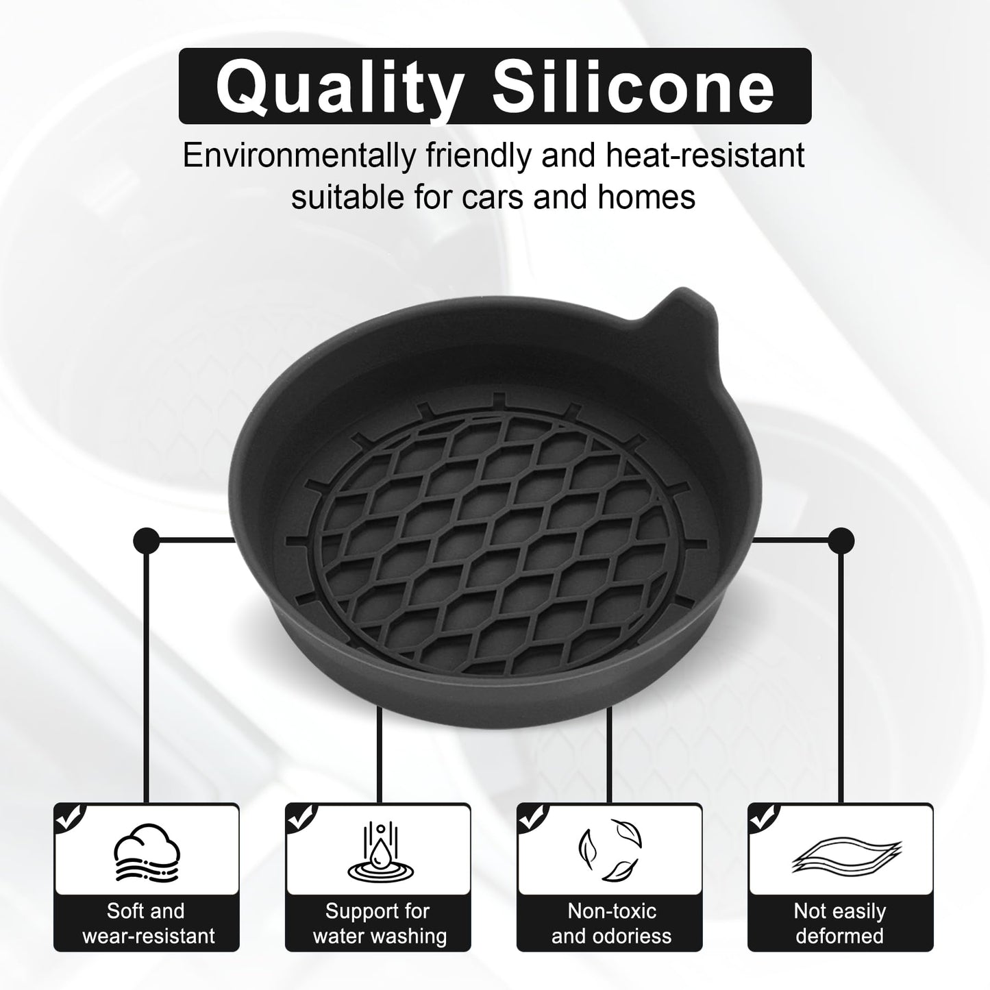 POSAVASOS DE SILICONA PARA AUTO