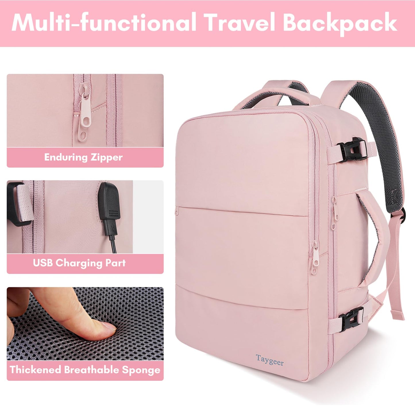 MOCHILA TAYGEER CON PUERTO USB