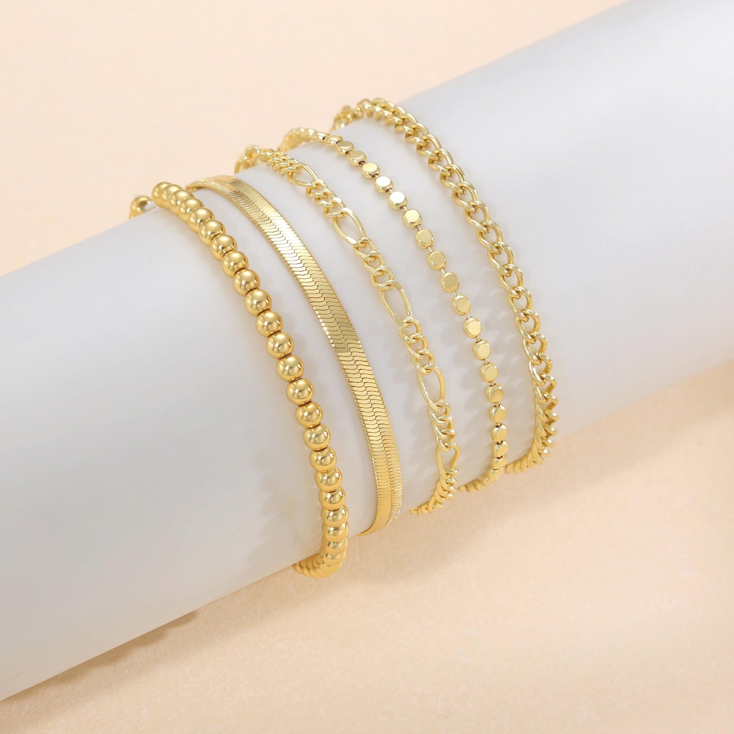 SET DE PULSERAS DEARMAY DAINTY 14K GOLD