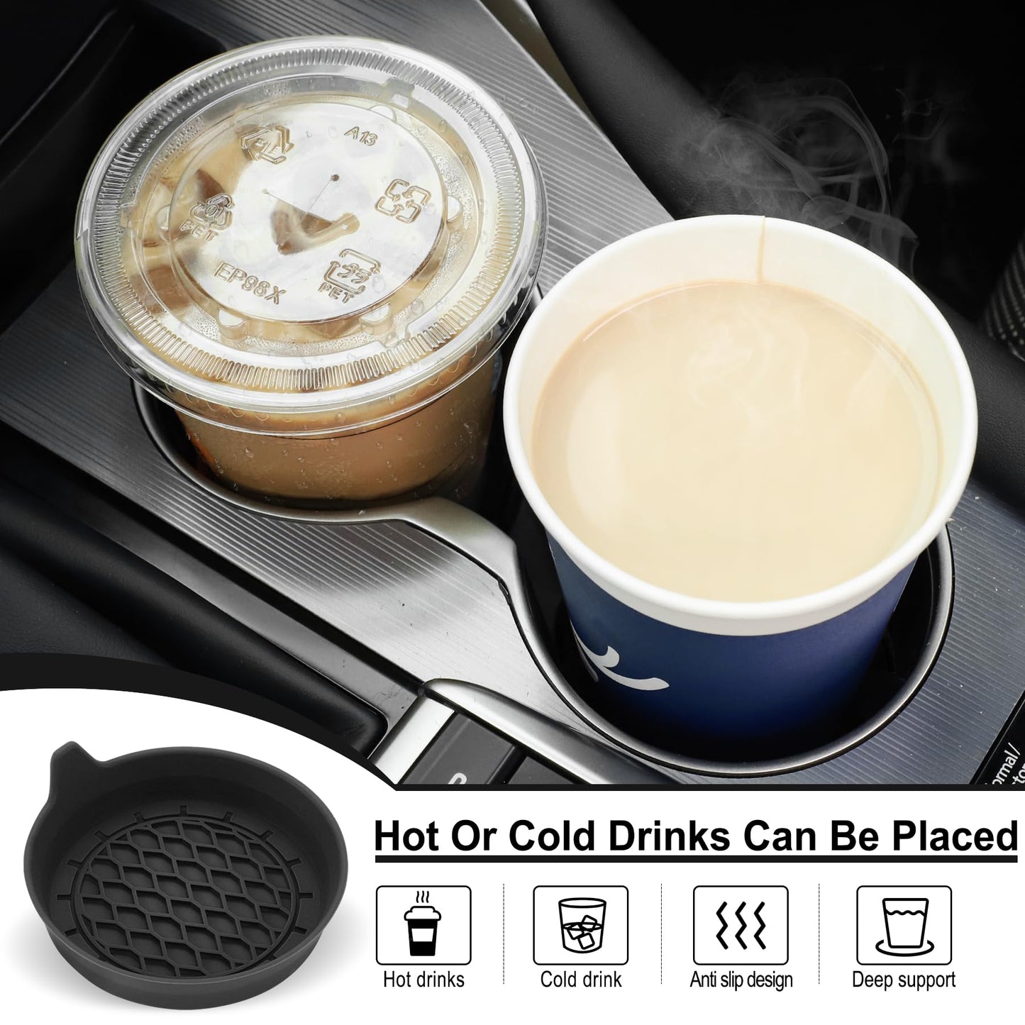 POSAVASOS DE SILICONA PARA AUTO