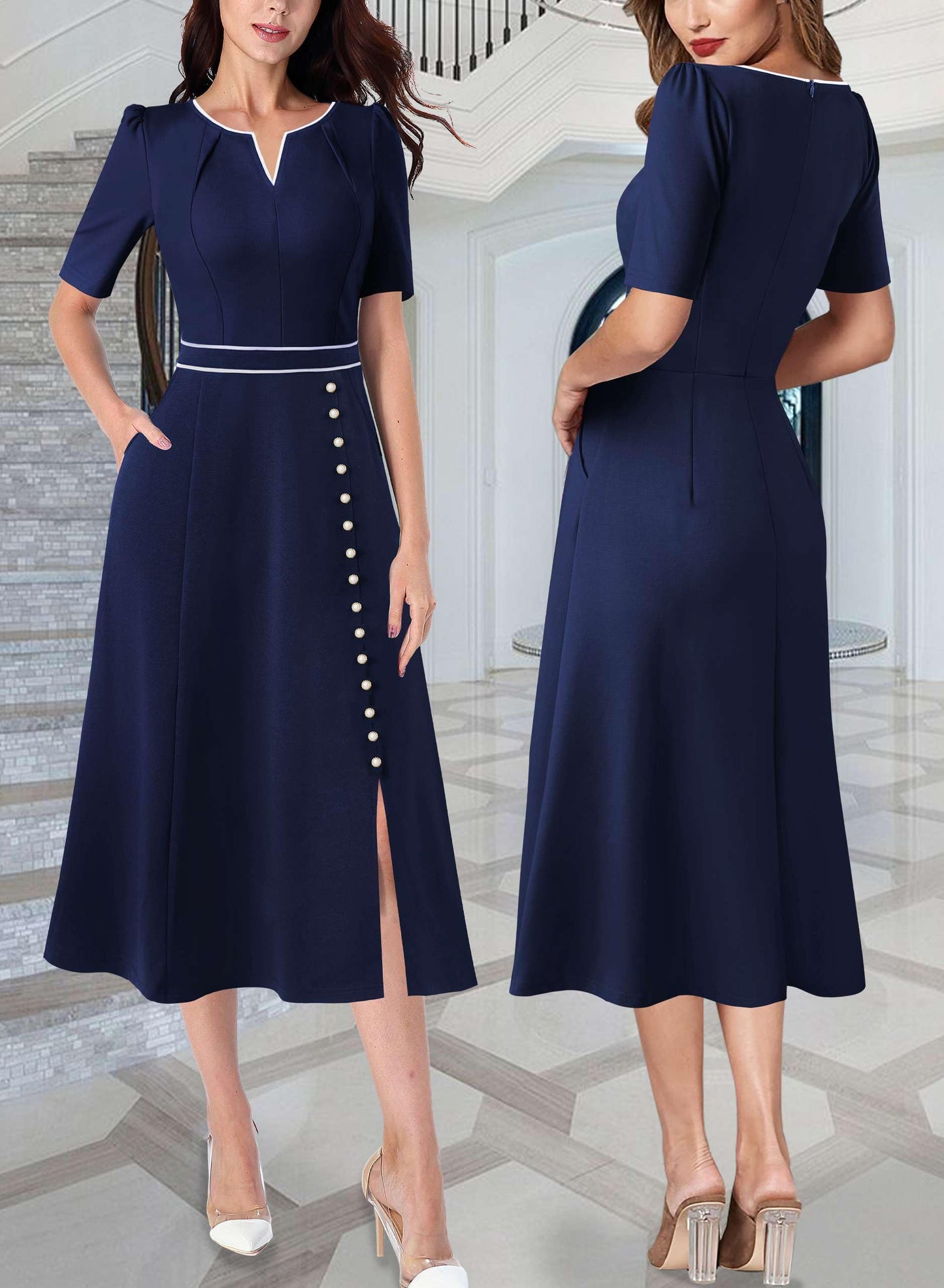 VESTIDO MIDI PLISADO