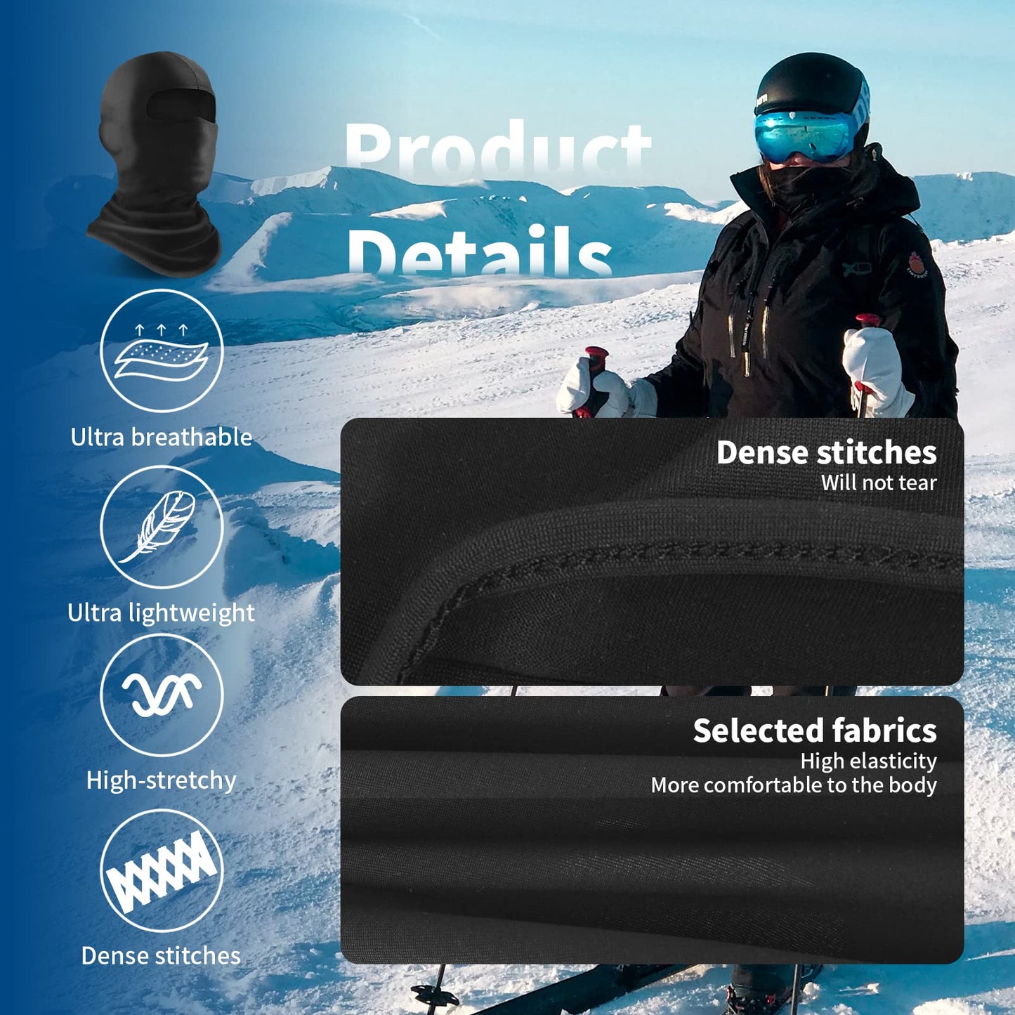 BALACLAVA YESLIFE UNISEX CON PROTECCION UV