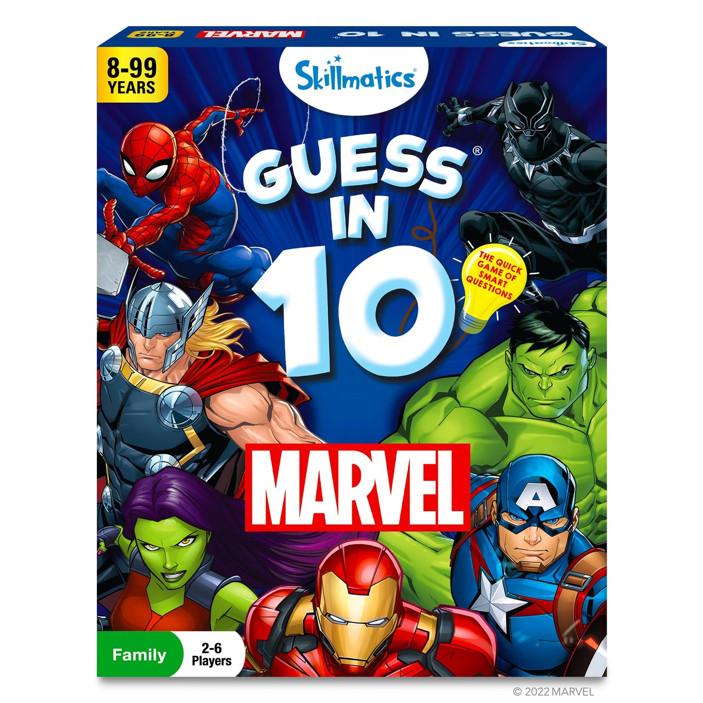 JUEGO DE CARTAS SKILLMATICS GUESS IN 10 MARVEL