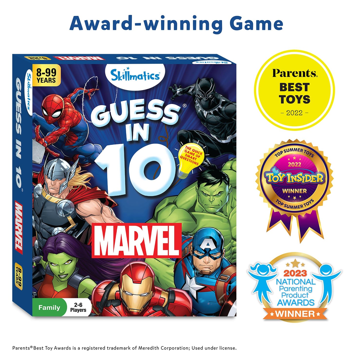 JUEGO DE CARTAS SKILLMATICS GUESS IN 10 MARVEL