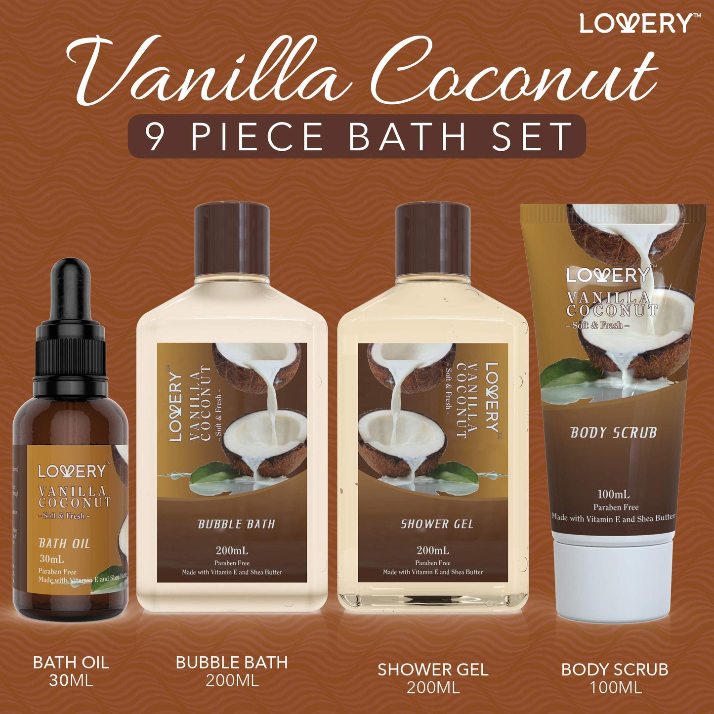 SET DE REGALO SPA DE VAINILLA Y COCO