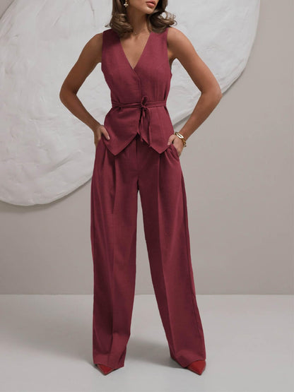 CONJUNTO DE DOS PIEZAS (CHALECON/PANTALON) CICY BELL