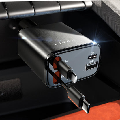 CARGADOR MULTIPLE RETRACTIL DE CARGA RAPIDA