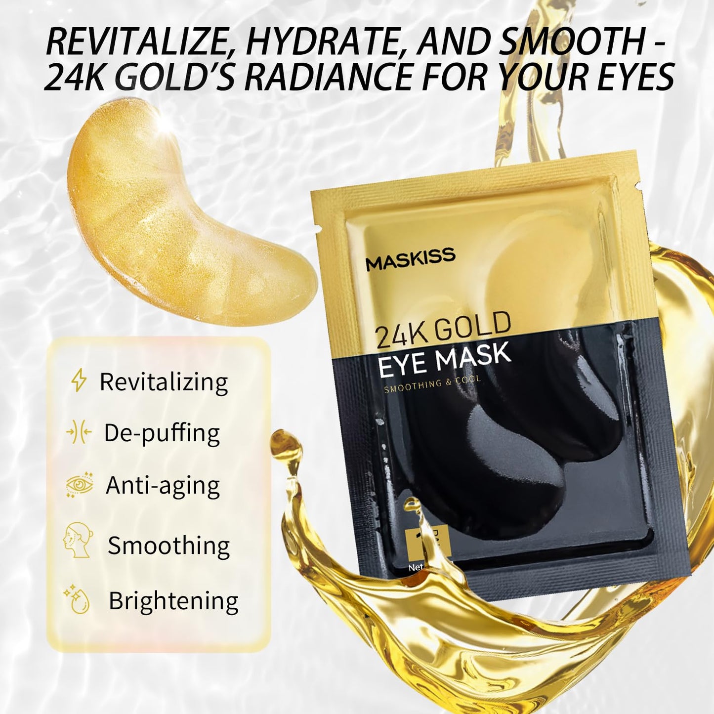 PARCHES PARA DEBAJO DELOS OJOS Maskiss 24k GOLD