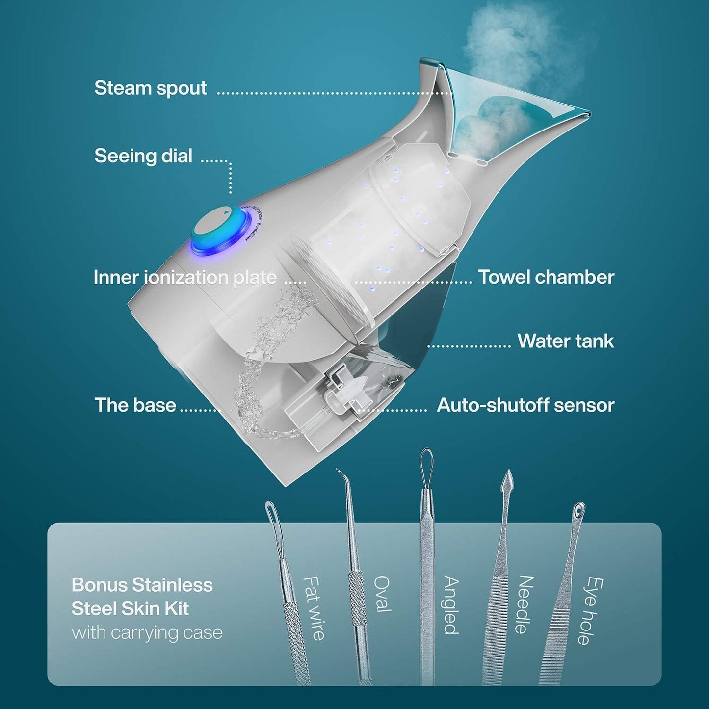 VAPORIZADOR FACIAL IONICO NANO 3 EN 1