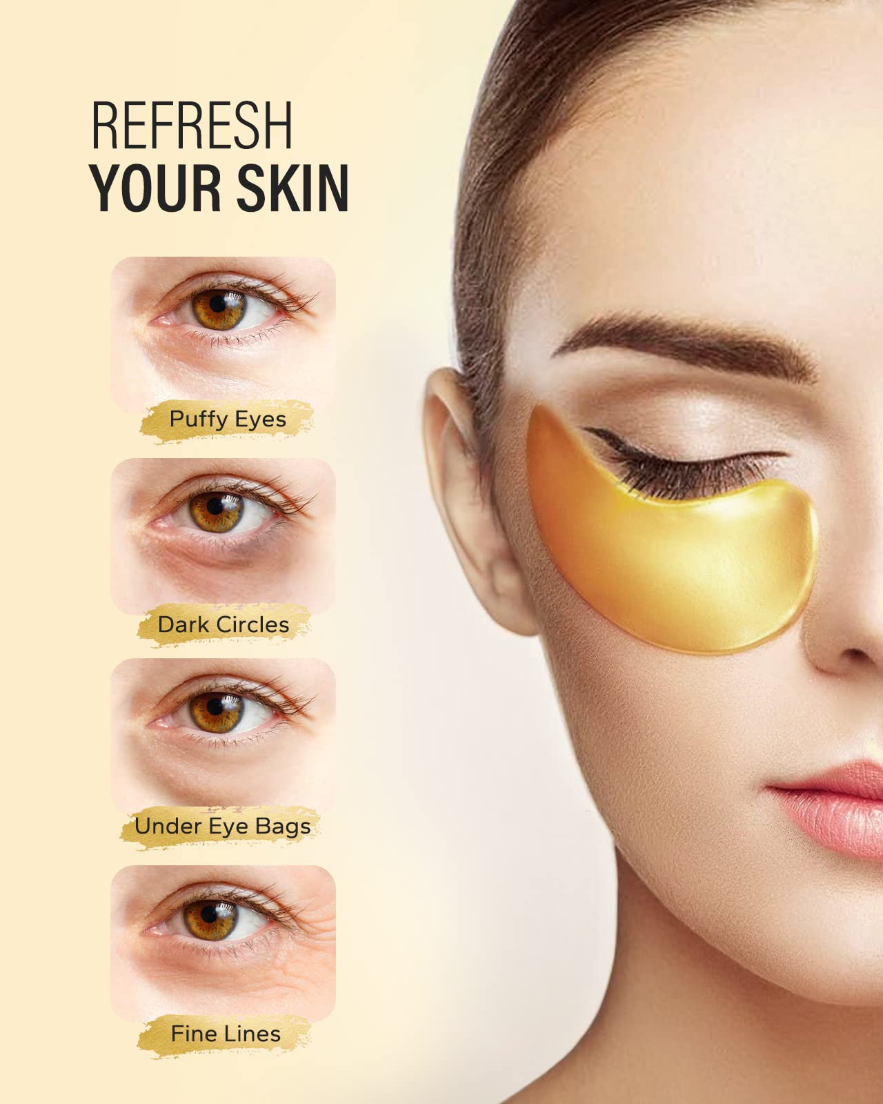PARCHES PARA DEBAJO DELOS OJOS Maskiss 24k GOLD
