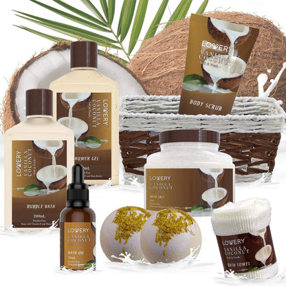 SET DE REGALO SPA DE VAINILLA Y COCO
