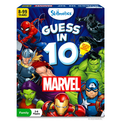 JUEGO DE CARTAS SKILLMATICS GUESS IN 10 MARVEL