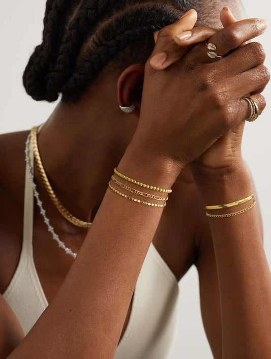 SET DE PULSERAS DEARMAY DAINTY 14K GOLD